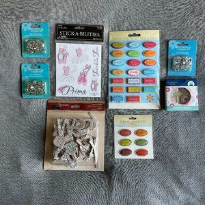 NEW Scrapbook Bundle - Rhinestones, Stickers, Letters, Embellishments